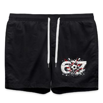 67 Football Six Seven Memes Cadeau Drôle - Short de bain - noir - Devant - AI Model Male 185 light (185cm)
