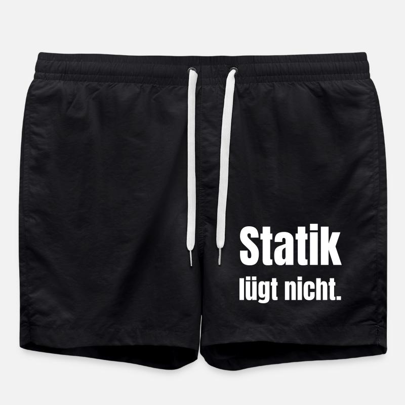 Statik lügt nicht. - Badeshorts - Schwarz