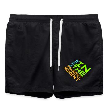 Vivre dans l’instant Pleine conscience de la présence - Short de bain - noir - Devant - AI Model Male 185 light (185cm)