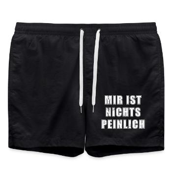 Better embarrassing than boring funny gift - Swim Trunks - black - Front - AI Model Male 185 light (185cm)