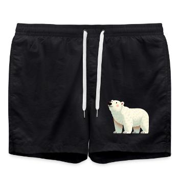 Ours polaire - Short de bain - noir - Devant - AI Model Male 185 light (185cm)