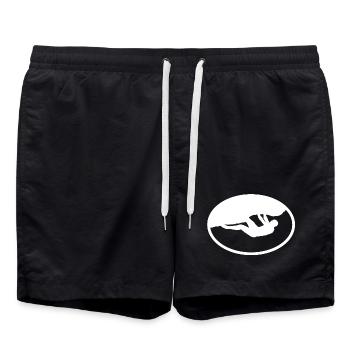 Boulderer en plein air - Short de bain - noir - Devant - AI Model Male 185 light (185cm)