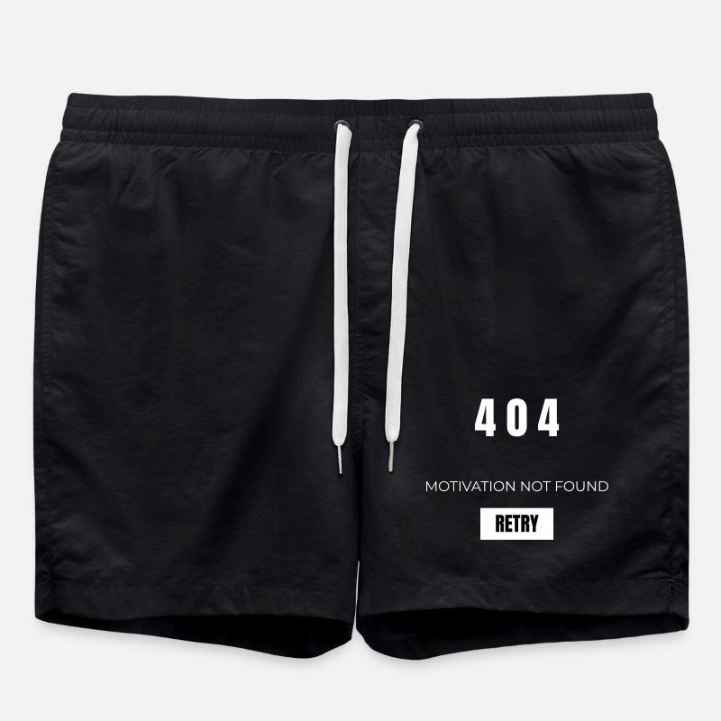 404 Motivation Introuvable - Short de bain - noir