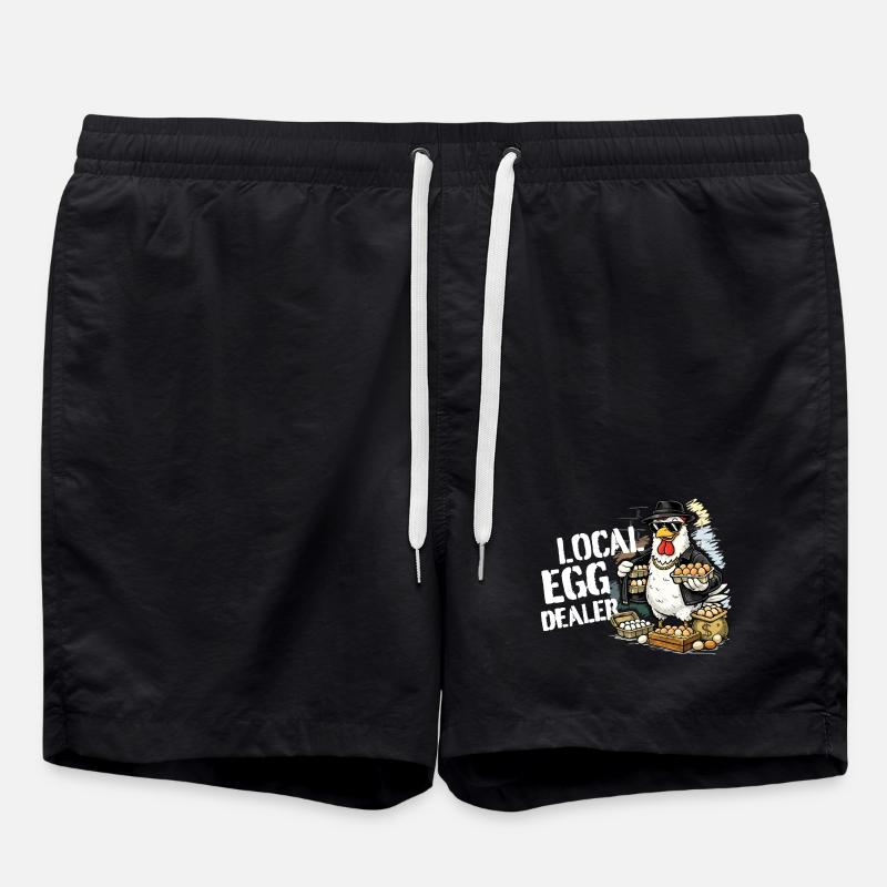 Poulet vendeur d’œufs local - Short de bain - noir