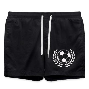 Victory wreath football logo - Swim Trunks - black - Front - AI Model Male 185 light (185cm)