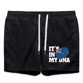 Es steckt in meiner DNA in Neuseeland - Badeshorts - Schwarz - Vorne - AI Model Male 185 light (185cm)