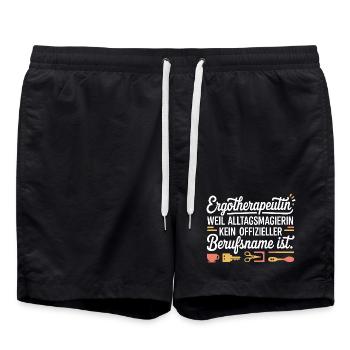Ergotherapeutin Ergo Praxis Team Ergotherapie - Badeshorts - Schwarz - Vorne - AI Model Male 185 light (185cm)
