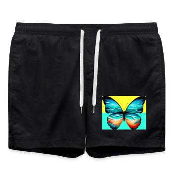 papillon - Short de bain - noir - Devant - AI Model Male 185 light (185cm)