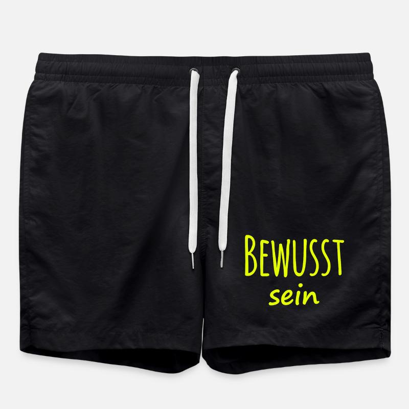 Lustiger Spruch witziger Spruch - Badeshorts - Schwarz