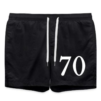 70. 70 ANS. 70e ANNIVERSAIRE. ANNIVERSAIRE 70 ANS. - Short de bain - noir - Devant - AI Model Male 185 light (185cm)