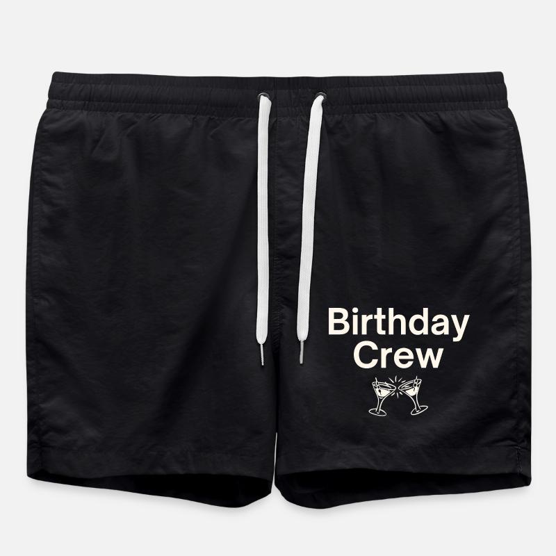 Birthday Crew - Swim Trunks - black