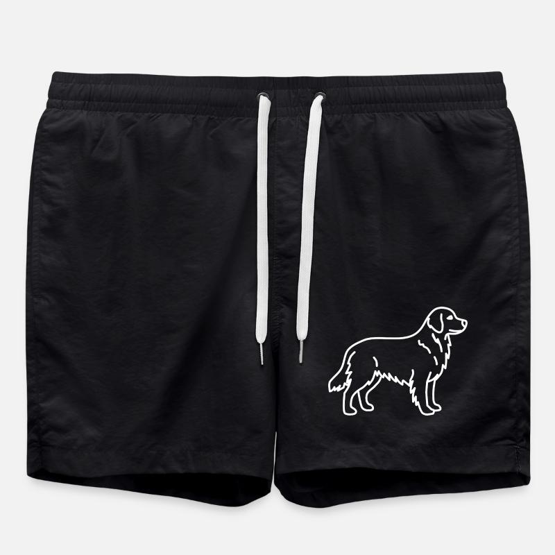 Golden Retriever Blanc - Short de bain - noir