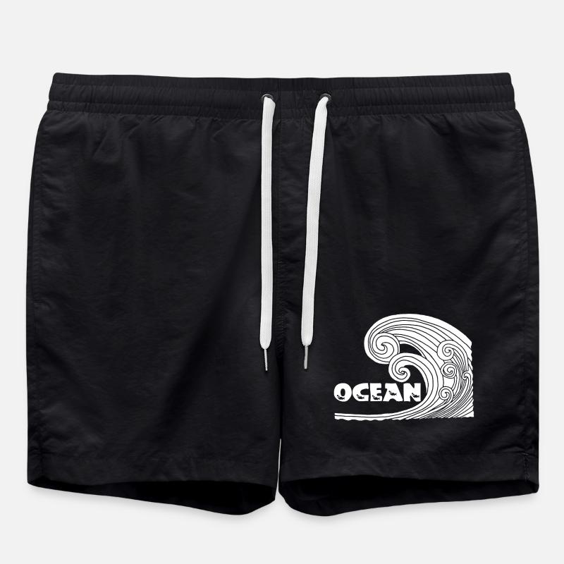 Die Weiße Welle - Badeshorts - Schwarz