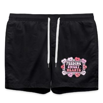 Cœurs Bienveillants : Éducation et Amour - Short de bain - noir - Devant - AI Model Male 185 light (185cm)