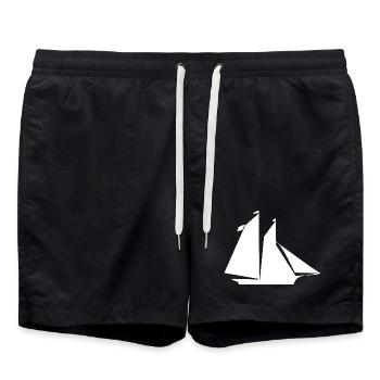 Voile - Short de bain - noir - Devant - AI Model Male 185 light (185cm)