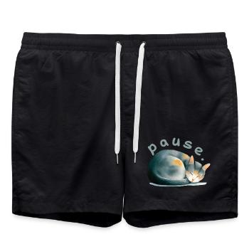 Pause - Swim Trunks - black - Front - AI Model Male 185 light (185cm)