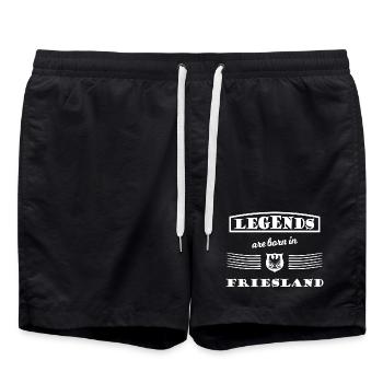 Legenden Friesland Born - Badeshorts - Schwarz - Vorne - AI Model Male 185 light (185cm)