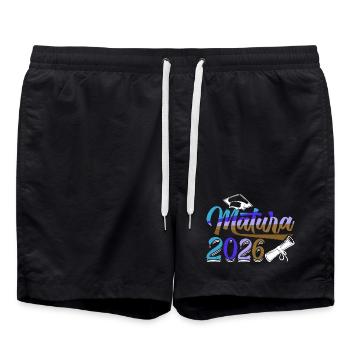 Matura Geschafft - Maturant Shirt - Badeshorts - Schwarz - Vorne - AI Model Male 185 light (185cm)