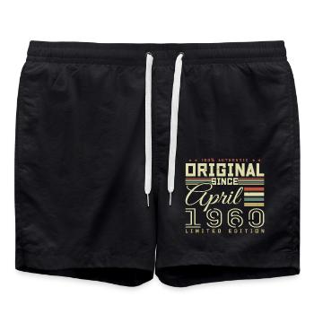 April 1960 Anniversary April 1960 April 1960 - Swim Trunks - black - Front - AI Model Male 185 light (185cm)
