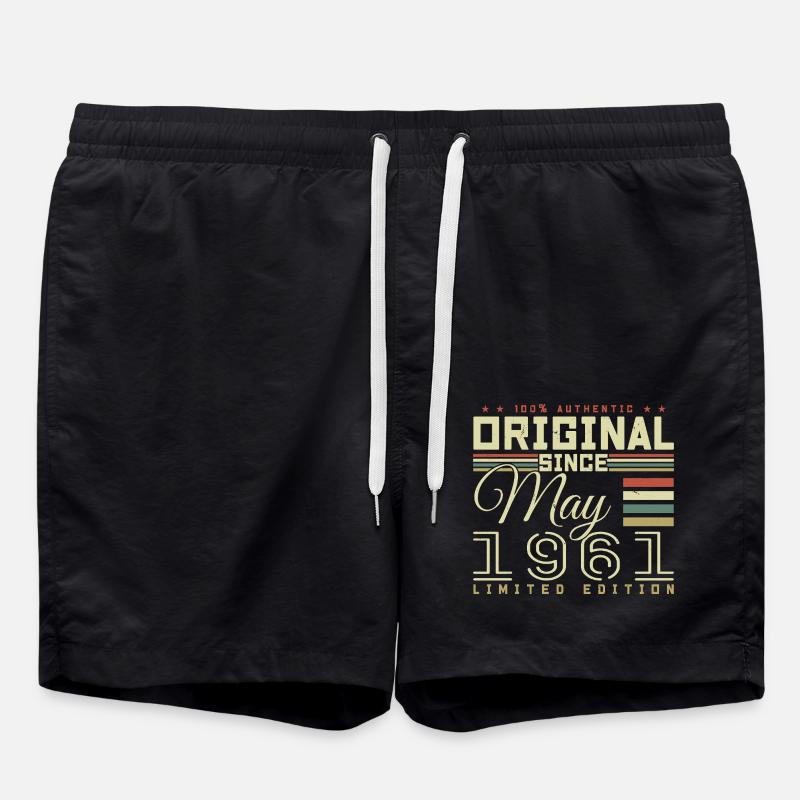 Cadeau Anniversaire Mai 1961, Gift May 1961 - Short de bain - noir