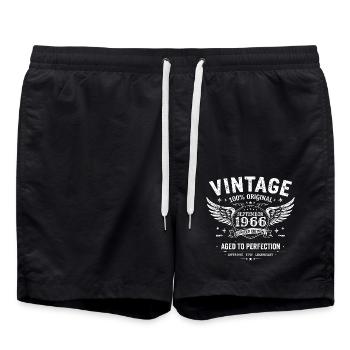 Né en Septembre 1966 - Short de bain - noir - Devant - AI Model Male 185 light (185cm)