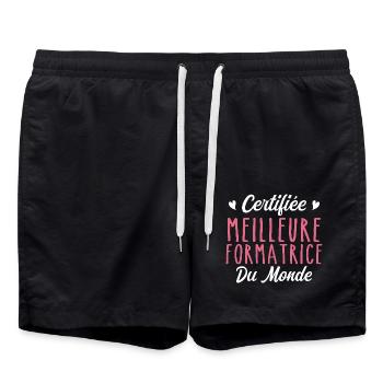 Zertifizierter bester Trainer der Welt - Badeshorts - Schwarz - Vorne - AI Model Male 185 light (185cm)