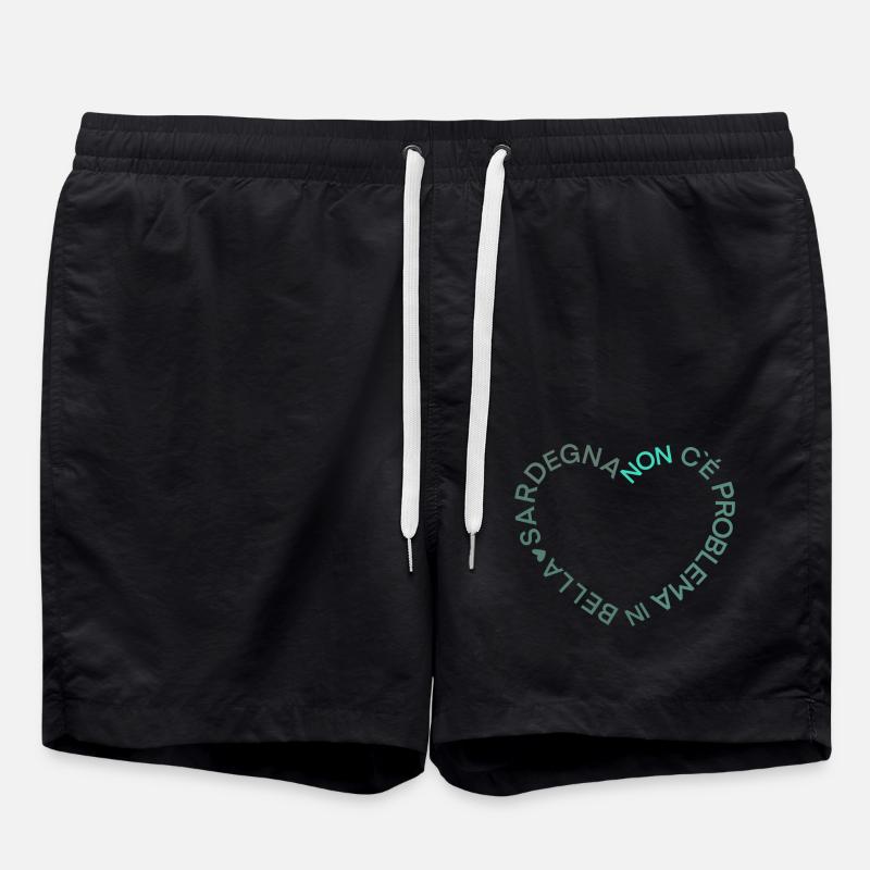 Sardegna nel Cuore - Badeshorts - Schwarz