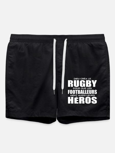 Rugby, Rugby Sport, Rugby Humor, Rugby - Badeshorts - Schwarz