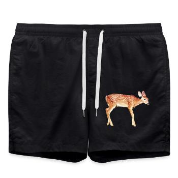 Fowl Reh Bambi - Badeshorts - Schwarz - Vorne - AI Model Male 185 light (185cm)
