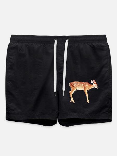 Deer Bambi - Swim Trunks - black