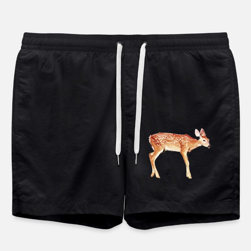 Deer Bambi - Swim Trunks - black