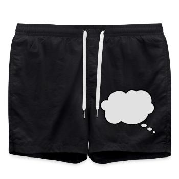 Thought Bubble - Swim Trunks - black - Front - AI Model Male 185 light (185cm)