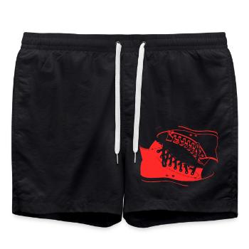 Shoes retro sneakers gift - Swim Trunks - black - Front - AI Model Male 185 light (185cm)