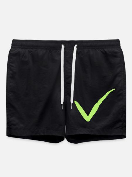 Stroke of the brush hook - Swim Trunks - black