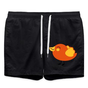 kleines nettes voegelchen spatz - Badeshorts - Schwarz - Vorne - AI Model Male 185 light (185cm)