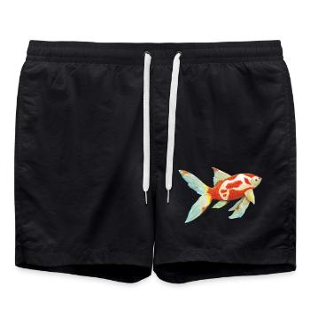 Comet tail goldfish - Swim Trunks - black - Front - AI Model Male 185 light (185cm)