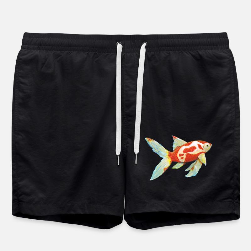 Komet halen gullfisk - Badeshorts - svart