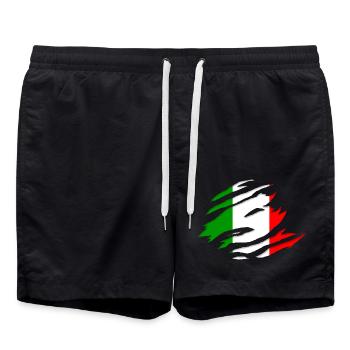 Drapeau Italie - Short de bain - noir - Devant - AI Model Male 185 light (185cm)