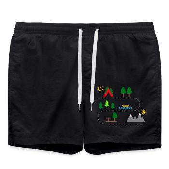 camping - Short de bain - noir - Devant - AI Model Male 185 light (185cm)
