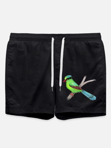 Dessin vert de crayon de pie - Short de bain - noir