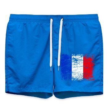 French flag in vintage style - Swim Trunks - cobalt blue - Front