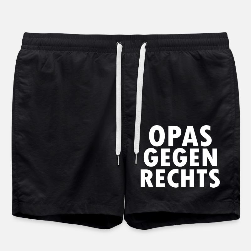 Opas gegen rechts - Badeshorts - Schwarz