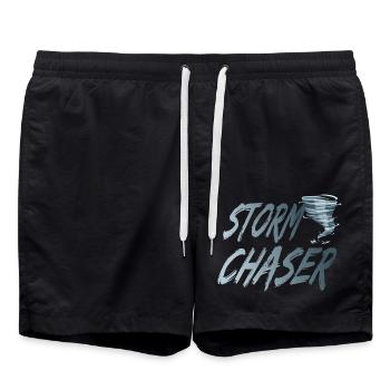 Storm cyclone for a storm chaser - Swim Trunks - black - Front - AI Model Male 185 light (185cm)