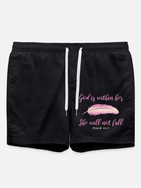 Christian Bible Quote - Swim Trunks - black