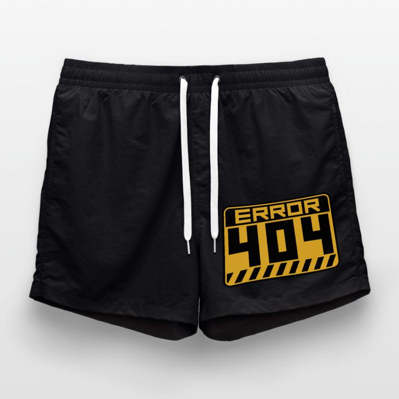 Error 404 Shield Warning Swim Trunks