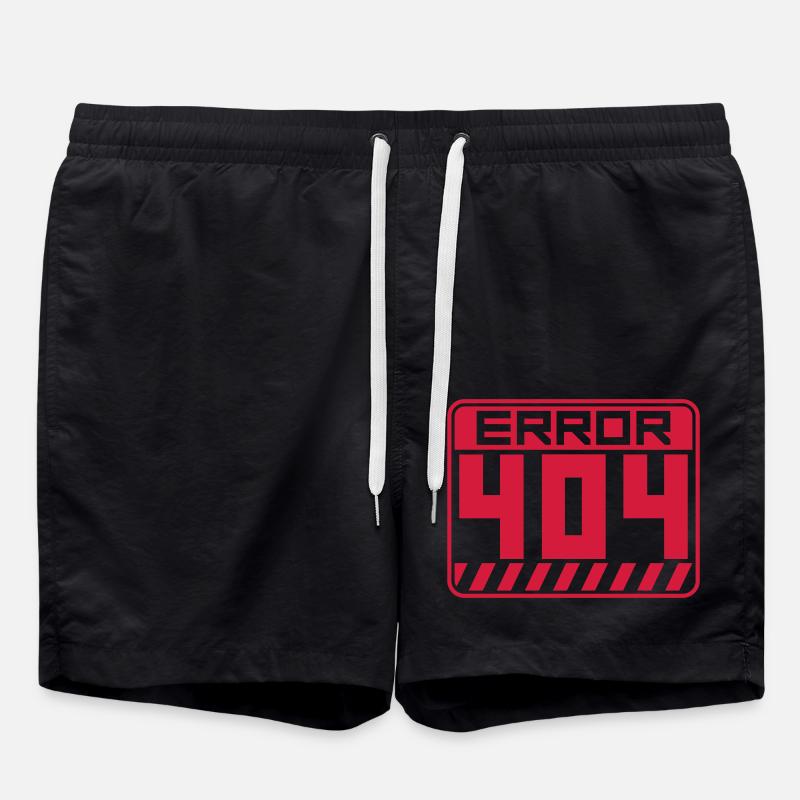 Shield Error 404 Warning - Swim Trunks - black