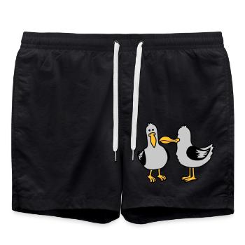 Amis 2 drôles de mouettes - Short de bain - noir - Devant - AI Model Male 185 light (185cm)