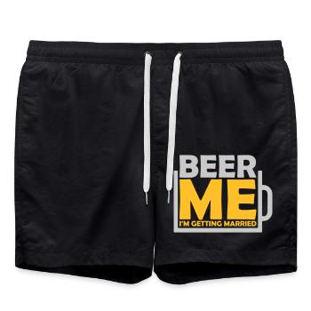 Beer Me Me marier - Short de bain - noir - Devant - AI Model Male 185 light (185cm)