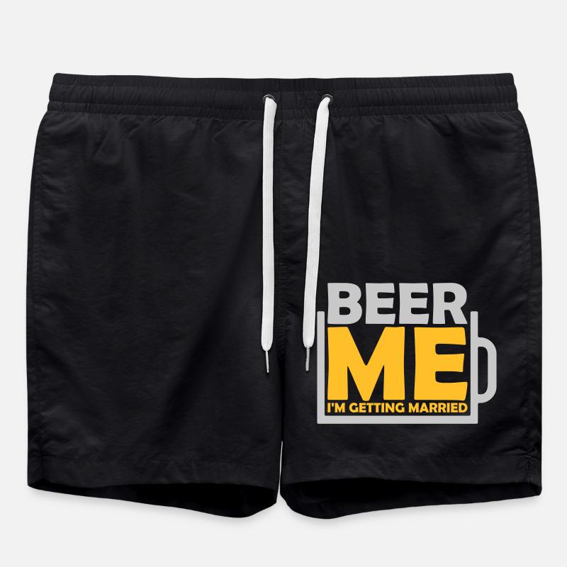 Beer Me Getting Married - Swim Trunks - black