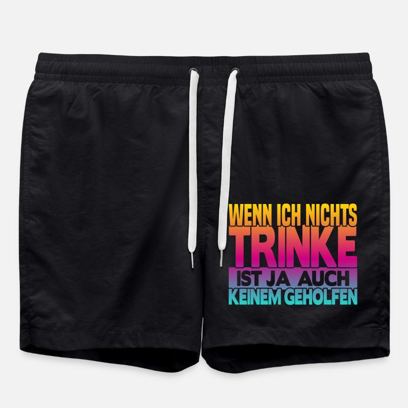 Quand je ne bois rien - Short de bain - noir